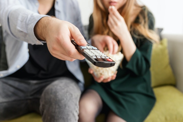 Watching movies at home